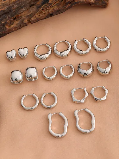 Smooth Geometric Hollow Earrings For Women