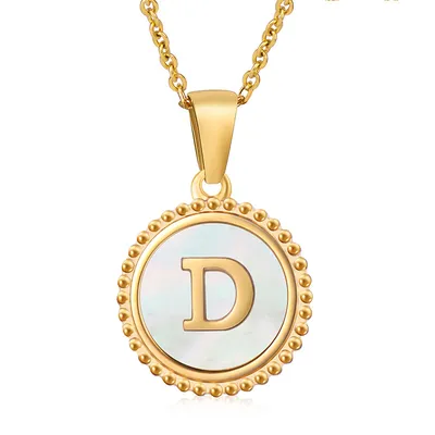 Fashion Stainless Steel Letter Necklace Female