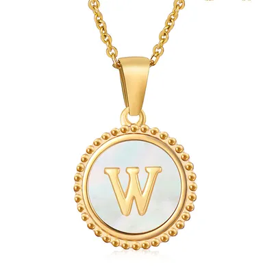 Fashion Stainless Steel Letter Necklace Female