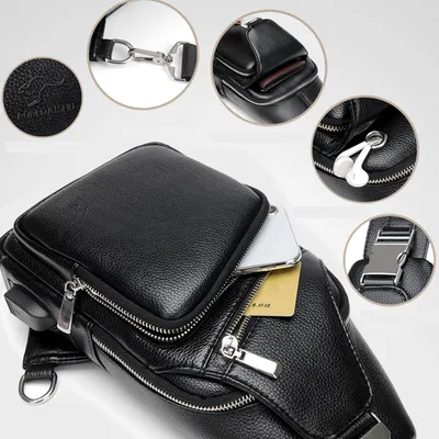 Large capacity men's chest bag