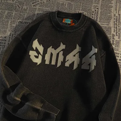 American Retro Hiphop Fried Street Fashion Sweater Men's Lazy Style