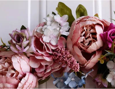 Natural Rattan Ring Peony Wreath Wedding Photography