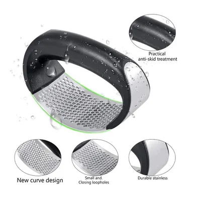 Stainless Steel Garlic Masher Garlic Press Household Manual Curve Fruit Vegetable Tools Kitchen Gadgets