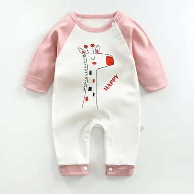 Baby Romper Long Sleeve Cartoon Printing Spring Autumn