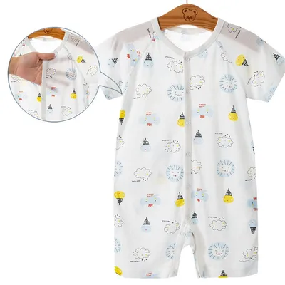 Summer thin long-sleeved newborn baby romper