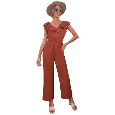 European And American Women's Fashion Slim Waist Jumpsuit