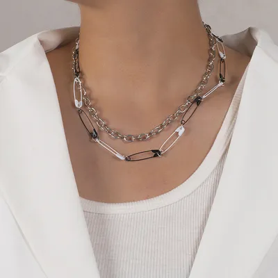 Simple And Simple Double-layer Metal Chain Necklace