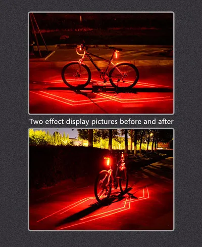 Cycling bicycle light tail light laser tail light