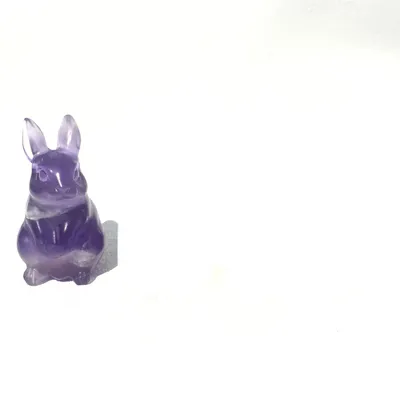 Natural Crystal Raw Stone Rabbit Carving Craft