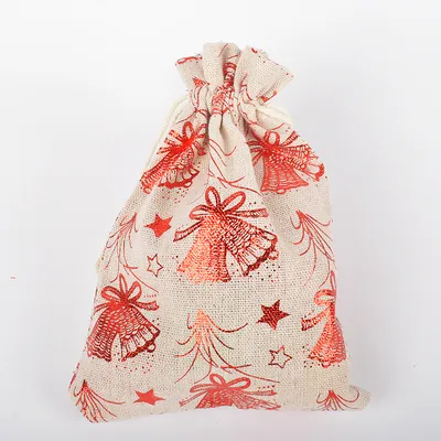 Snowflake Elk Candy Cotton Linen Packaging Bag