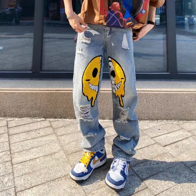 Men's And Women's Fashion Loose Straight Wide Leg Pants