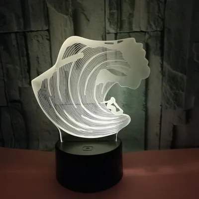Touch remote control 3D night light