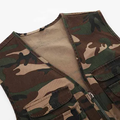 Multi-pocket Fishing Photography Camouflage Vest Outdoor