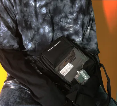 PVC splicing function crossbody bag
