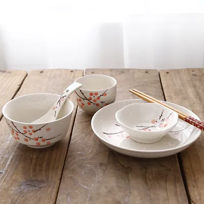 Tableware Set, Japanese Ceramic Dinnerware Set For Home, Kitchen, Person, 6 Uds.