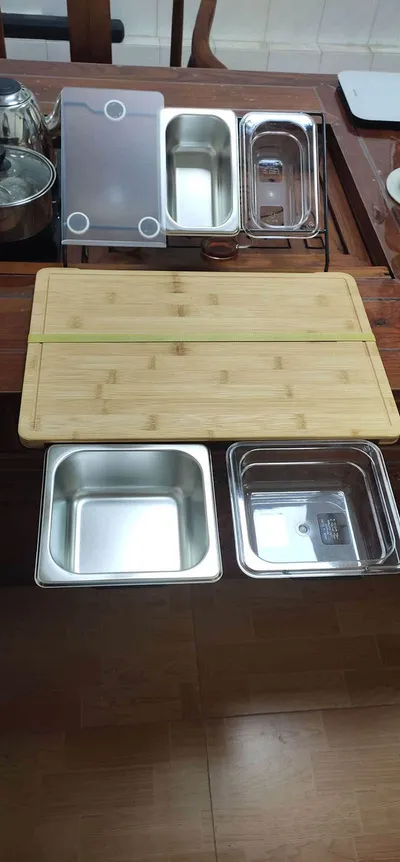 Vegetable Kitchen Cutting Board With Trays Storage Box Smooth Multifunction Practical Fruit Meat Bamboo Food Chopping Board