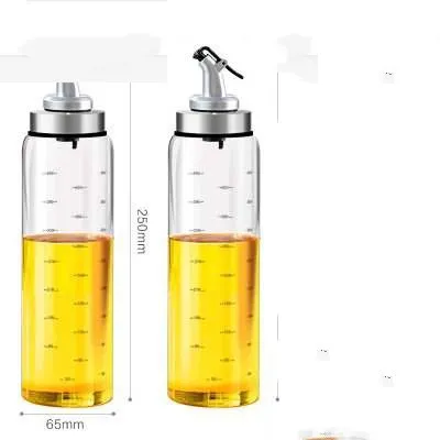 Large Oil Bottle Leak-proof Glass Oil For Household Kitchen
