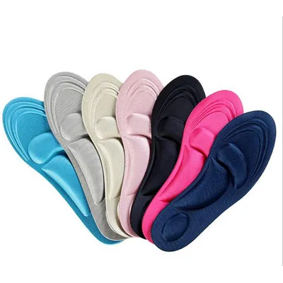 Soft Insole High Heel Shoe Pad Men Women 4D Sport Sponge Pain Relief Insert Cushion Pad Shoe Insoles 1Pair
