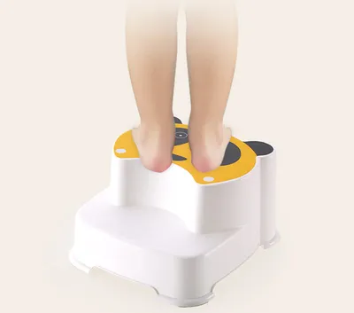 Kids Baby Double-layer Step Stool Children Boys Girls Bathroom Toddler Toilet Training Anti-Slip Footstool