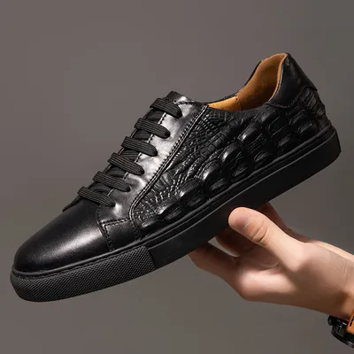 Casual Trend Skate Shoes Pattern Men's Low Trendy Shoes