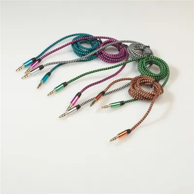 14/5000   3.5mm metal case braided audio wire
