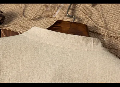 New Chinese Style Cotton And Linen Autumn Men's Long-sleeved Trousers Suit