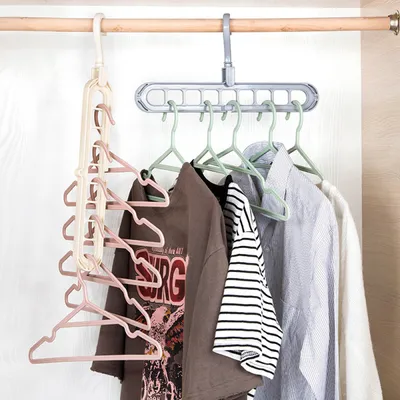 9-hole Clothes Hanger Organizer Space Saving Hanger