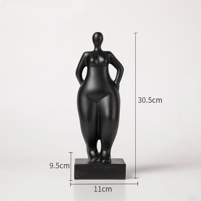 Modern Simple Fat Woman Abstract Figure Sculpture Home Living Room Hotel Window Crafts Furnishings