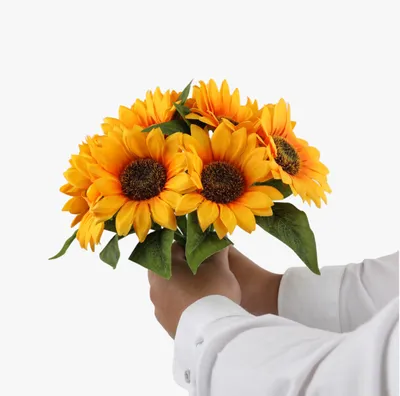 5 Head Hand-tied Sunflower Fake Flower Crafts Shooting Props Ornaments