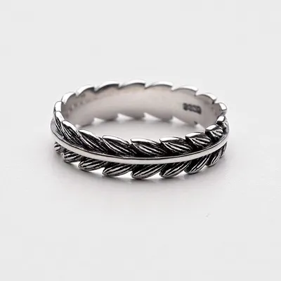 Ginkgo Leaf Vintage Ethnic Style Couple Ring
