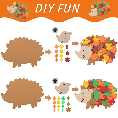 8 Pcs Fall Hedgehog Craft Kits