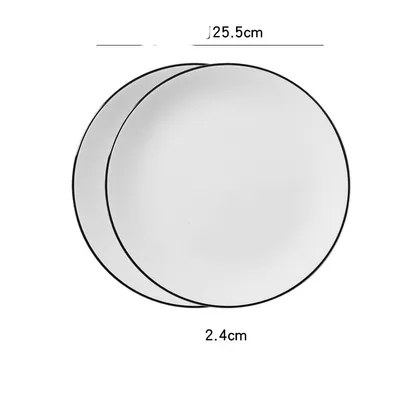 Household Round Western Food Knife And Fork Dinner Plate Dessert Plate