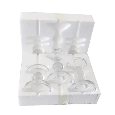Glass Candle Holder Transparent Glass Set Candle Holder High Foot Crafts Wax Holder