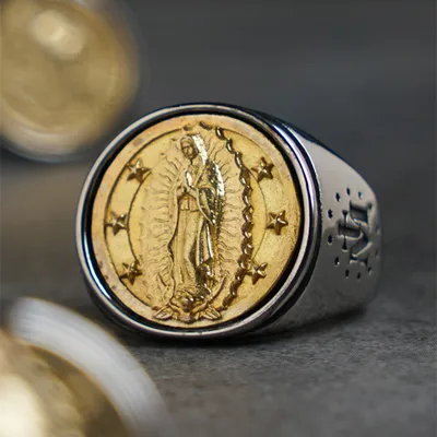 European And American Retro Maria Titanium Steel Ring