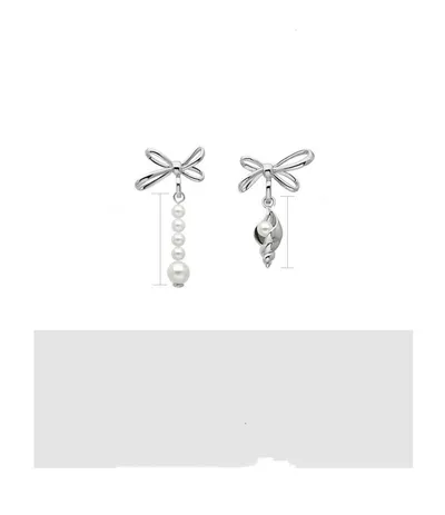 European And American Irregular Pearl Earrings Earrings Female Butterfly