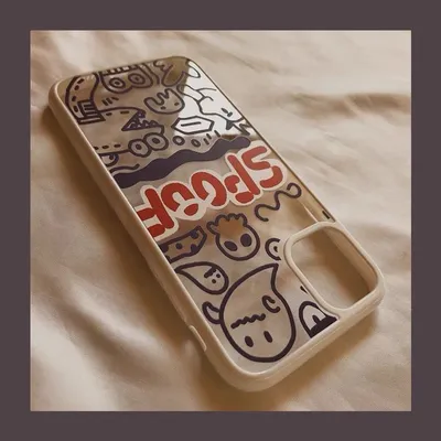 Mobile Phone Case Graffiti Transparent Silicone
