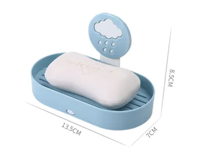 Household Wall-Mounted Drain Double-Layer Soap Box