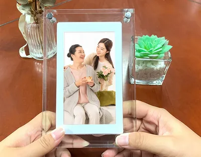 Digital Picture Frame Acrylic Video Player Digital Photo Frame Vertical Display With 1GB And Battery Type C Video Frame Gift For Loved