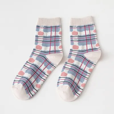 Blue Cute Rabbit Cartoon Tube Socks Cotton Socks