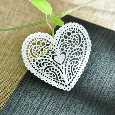 Hand made lace paper hand account material