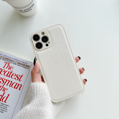 Solid Colour Leather Silicone Phone Case