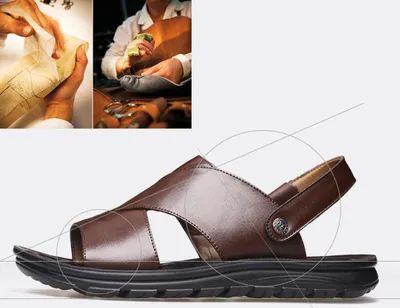 Men's leather men's beach shoes