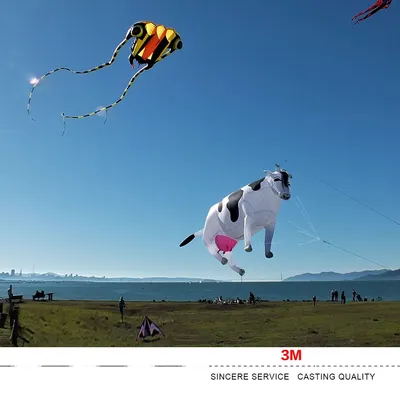 Mechanical Nylon Cloth Soft Cow Kite Pendant