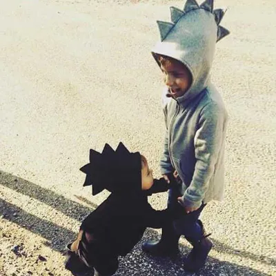 Children kids baby coat jacket dinosaur style hooded