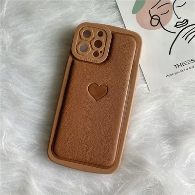 Embossed Love Faux Leather Phone Case