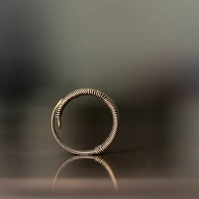 Copper Wire Winding Process Retro And Old Personality Ring