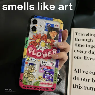Tide Brand Retro Graffiti Silicone Phone Case