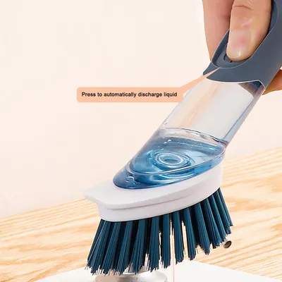 New Multifunctional Dish Brush Household Kitchen Oily Sponge Long Handle Cleaning Brush