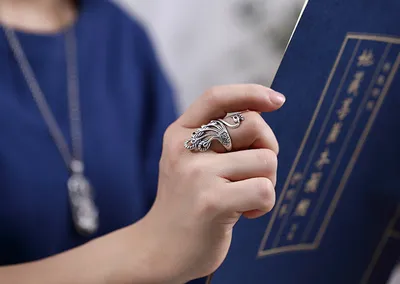 Fashionable personality exaggerated peacock ring