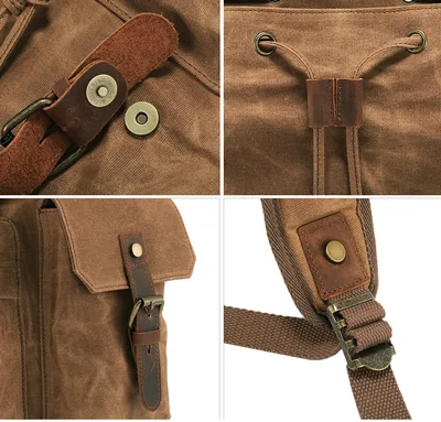 Canvas shoulder bag for men